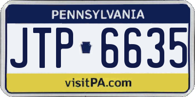 PA license plate JTP6635