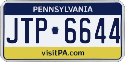 PA license plate JTP6644