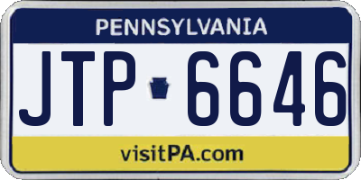 PA license plate JTP6646