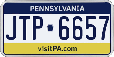 PA license plate JTP6657