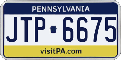 PA license plate JTP6675
