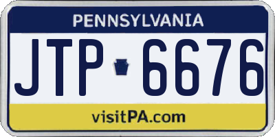 PA license plate JTP6676