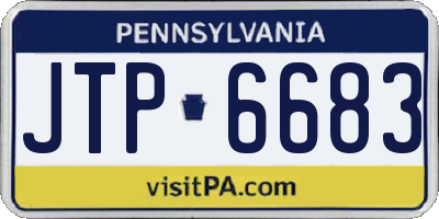 PA license plate JTP6683
