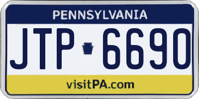 PA license plate JTP6690