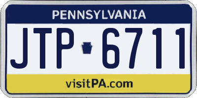 PA license plate JTP6711