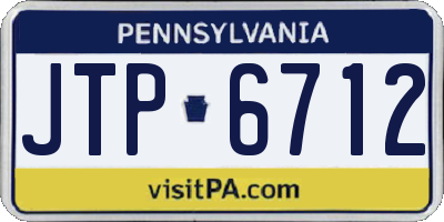 PA license plate JTP6712