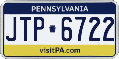 PA license plate JTP6722