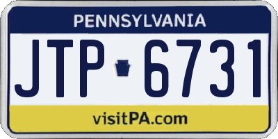 PA license plate JTP6731