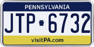 PA license plate JTP6732
