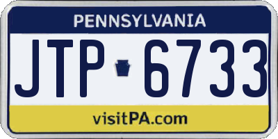 PA license plate JTP6733