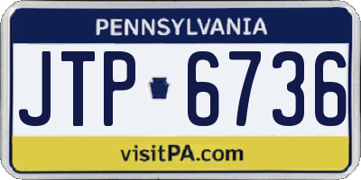 PA license plate JTP6736