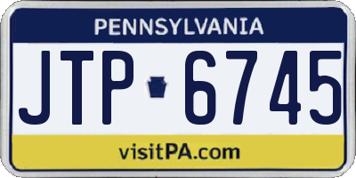 PA license plate JTP6745