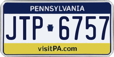 PA license plate JTP6757