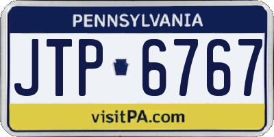 PA license plate JTP6767