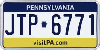 PA license plate JTP6771