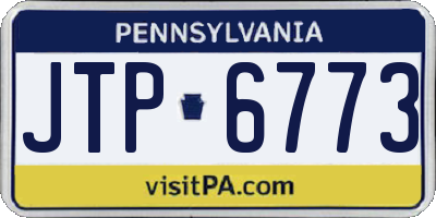 PA license plate JTP6773