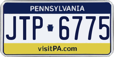 PA license plate JTP6775