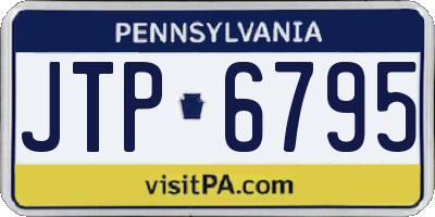 PA license plate JTP6795
