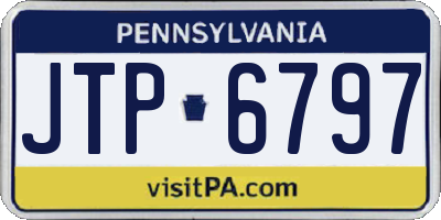 PA license plate JTP6797