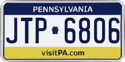 PA license plate JTP6806