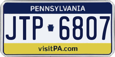 PA license plate JTP6807