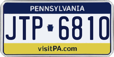 PA license plate JTP6810