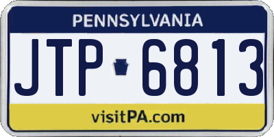 PA license plate JTP6813