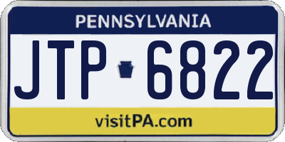 PA license plate JTP6822
