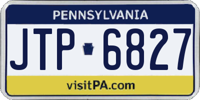PA license plate JTP6827