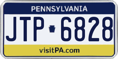 PA license plate JTP6828