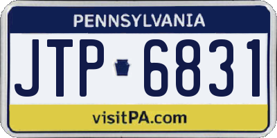 PA license plate JTP6831