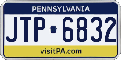 PA license plate JTP6832