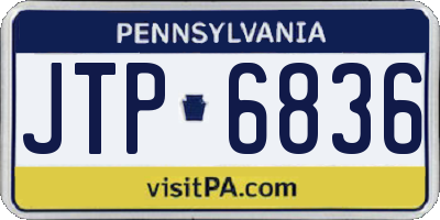 PA license plate JTP6836