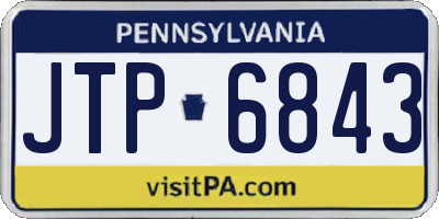 PA license plate JTP6843