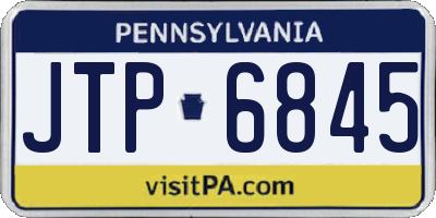 PA license plate JTP6845