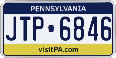 PA license plate JTP6846