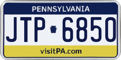 PA license plate JTP6850