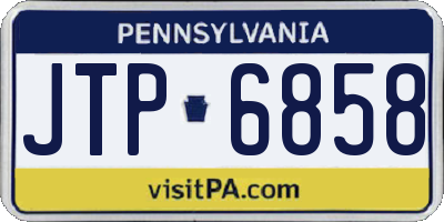 PA license plate JTP6858