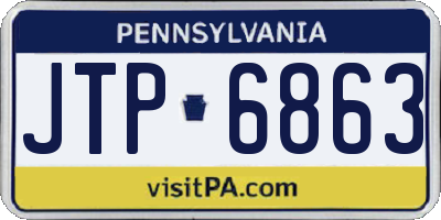 PA license plate JTP6863