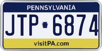 PA license plate JTP6874