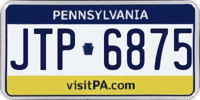PA license plate JTP6875