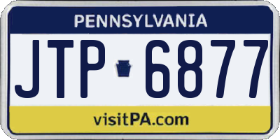 PA license plate JTP6877