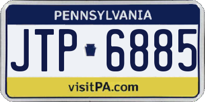 PA license plate JTP6885