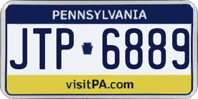 PA license plate JTP6889