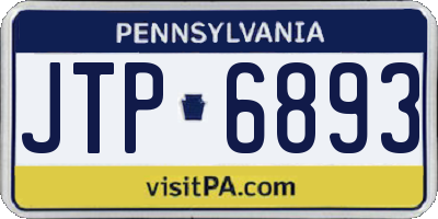 PA license plate JTP6893