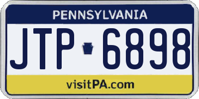 PA license plate JTP6898