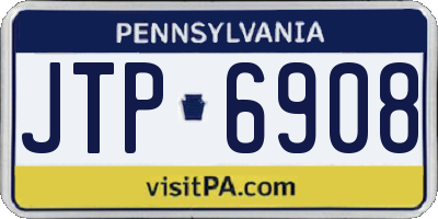 PA license plate JTP6908