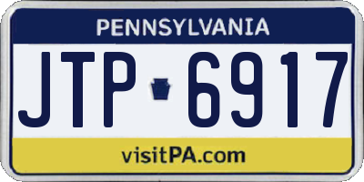 PA license plate JTP6917