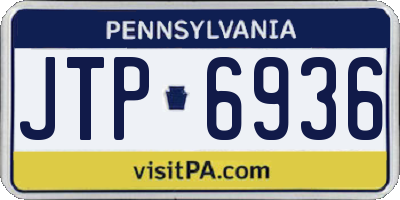 PA license plate JTP6936