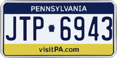 PA license plate JTP6943